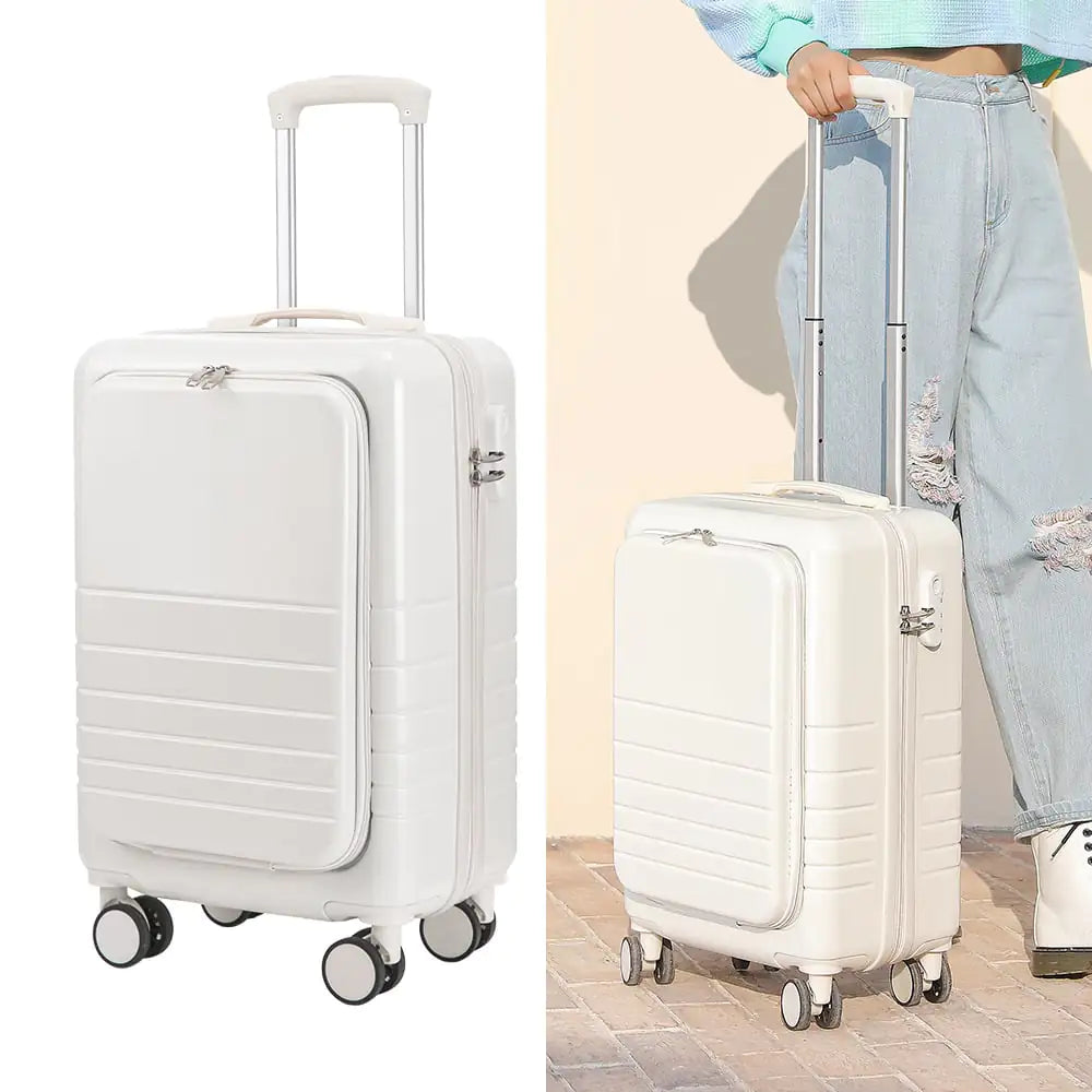 Suitcase with Front Lid and Combo Lock