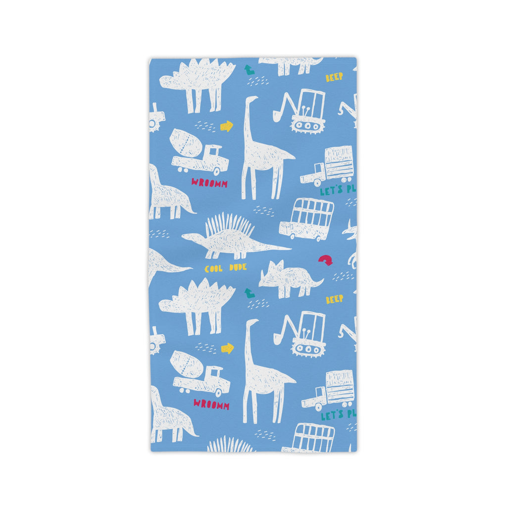 Dino's and Trucks-Kids Beach Towel