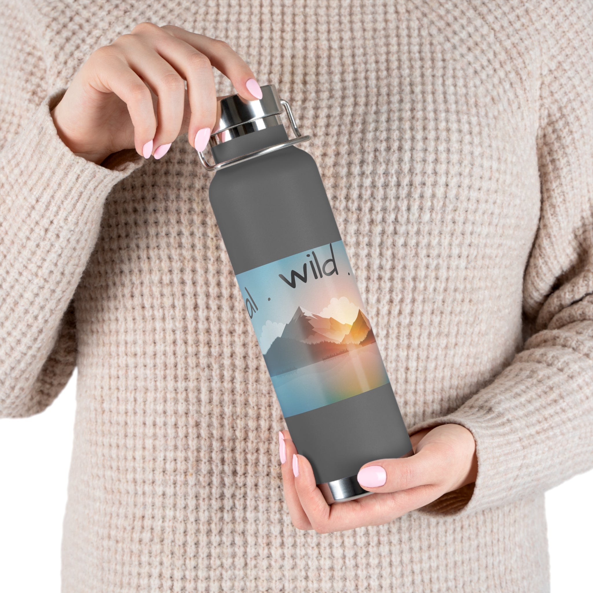 wild.feral.free-Copper Insulated Bottle, 22oz