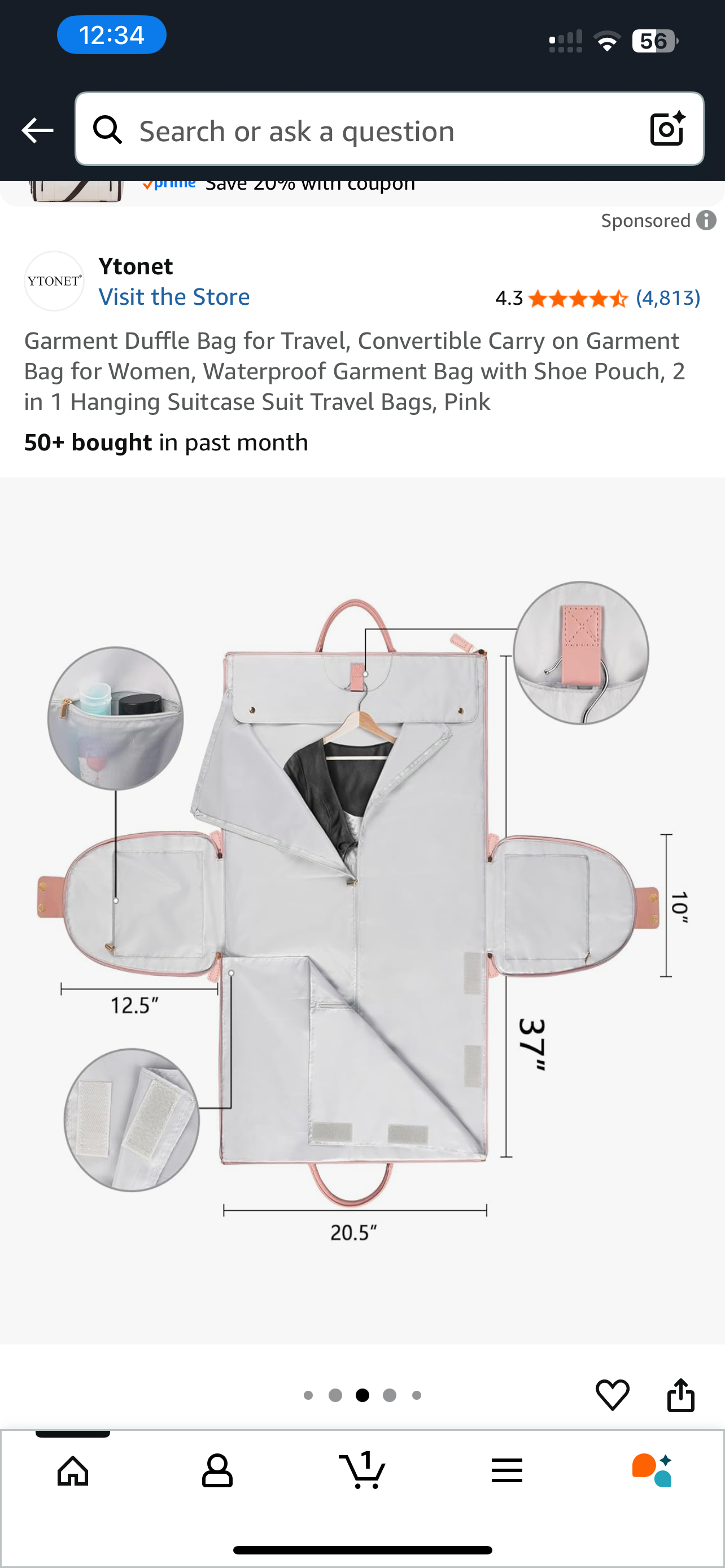 Folding Travel Suit Bag