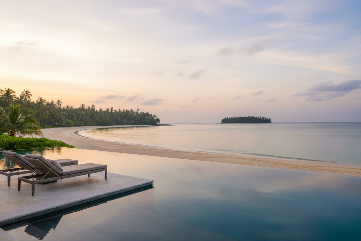 add the beach, a couple islands, and make the sunset less orange