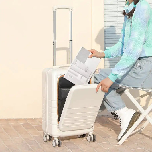 Suitcase with Front Lid and Combo Lock